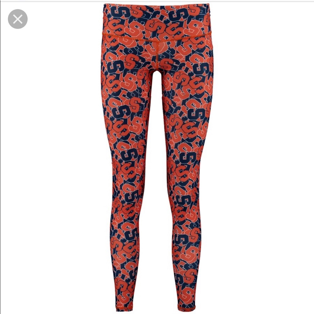 Navy & orange Syracuse leggings